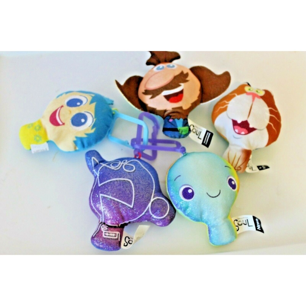 Disney Pixar 5 Plush Keychain Soul Inside Out‎ Lot